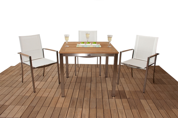 Tisch San Remo + Stuhl Florenz taupe